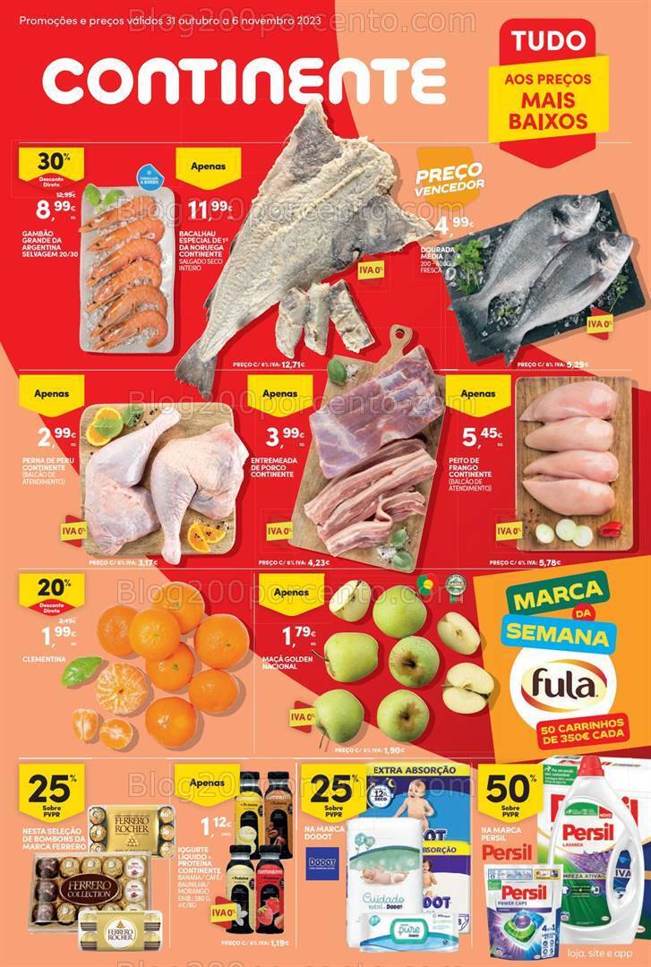 Antevisão Folheto CONTINENTE Promoções de 31 outubro a 6 novembro