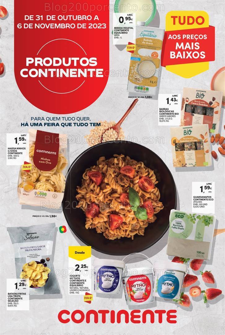 Antevisão Folheto CONTINENTE Feira Marca Própria Promoções de 31 outubro a 6 novembro