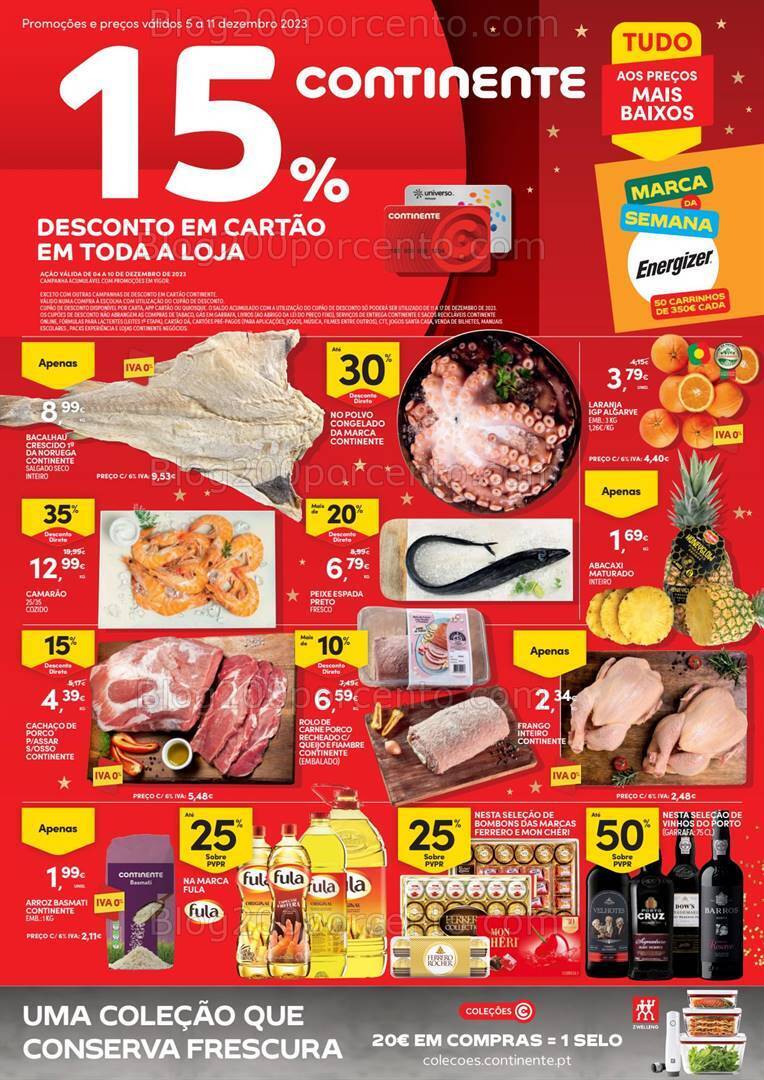 Antevisão Folheto CONTINENTE Promoções a partir de 5 a 11 dezembro