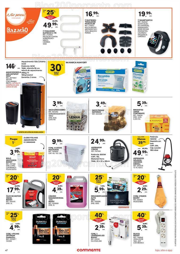 Antevisão Folheto CONTINENTE Bazar Promoções de 5 a 8 janeiro