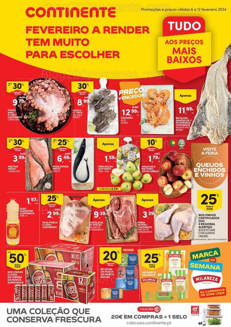 Antevisão Folheto CONTINENTE Promoções de 6 a 12 fevereiro