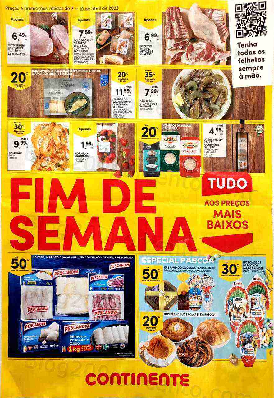 Antevisão Folheto CONTINENTE Promoções Fim de Semana - 7 a 10 abril