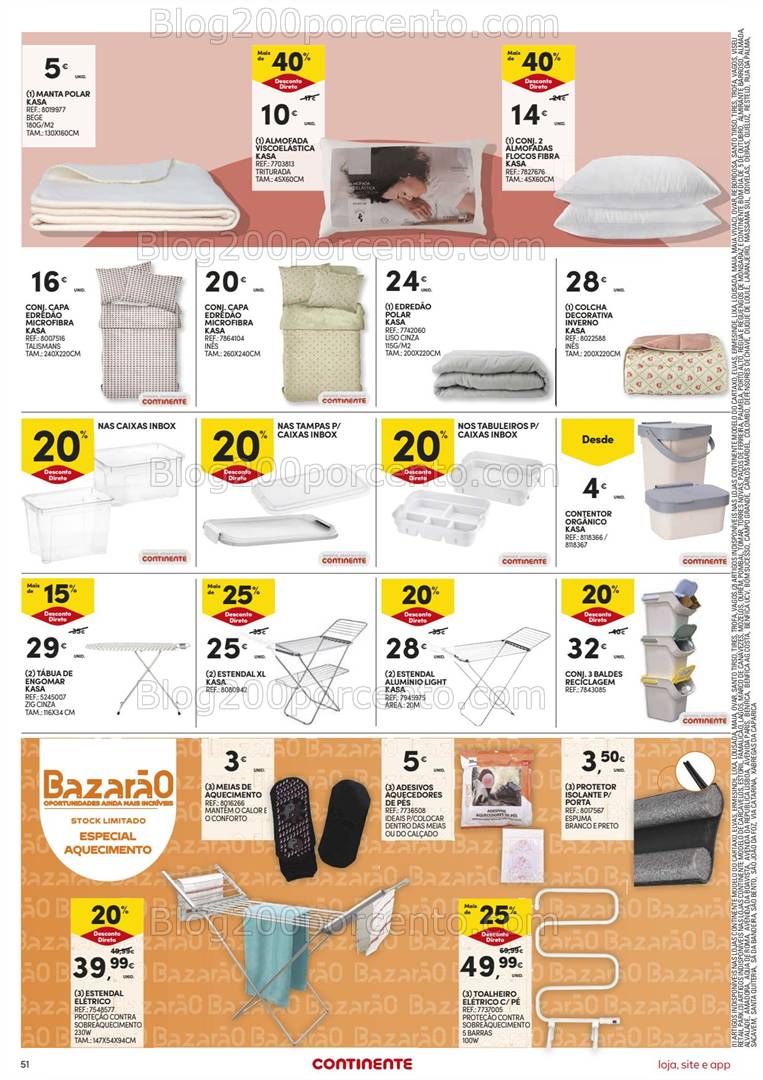Antevisão Folheto CONTINENTE Bazar Promoções de 7 a 13 janeiro