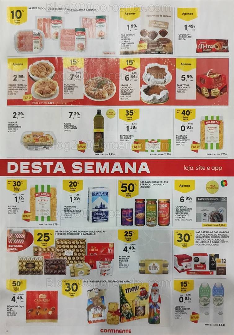 Antevisão Folheto CONTINENTE Promoções Fim de Semana - 8 a 11 dezembro
