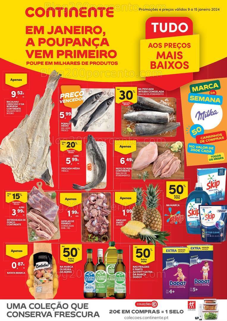 Antevisão Folheto CONTINENTE Promoções de 9 a 15 janeiro