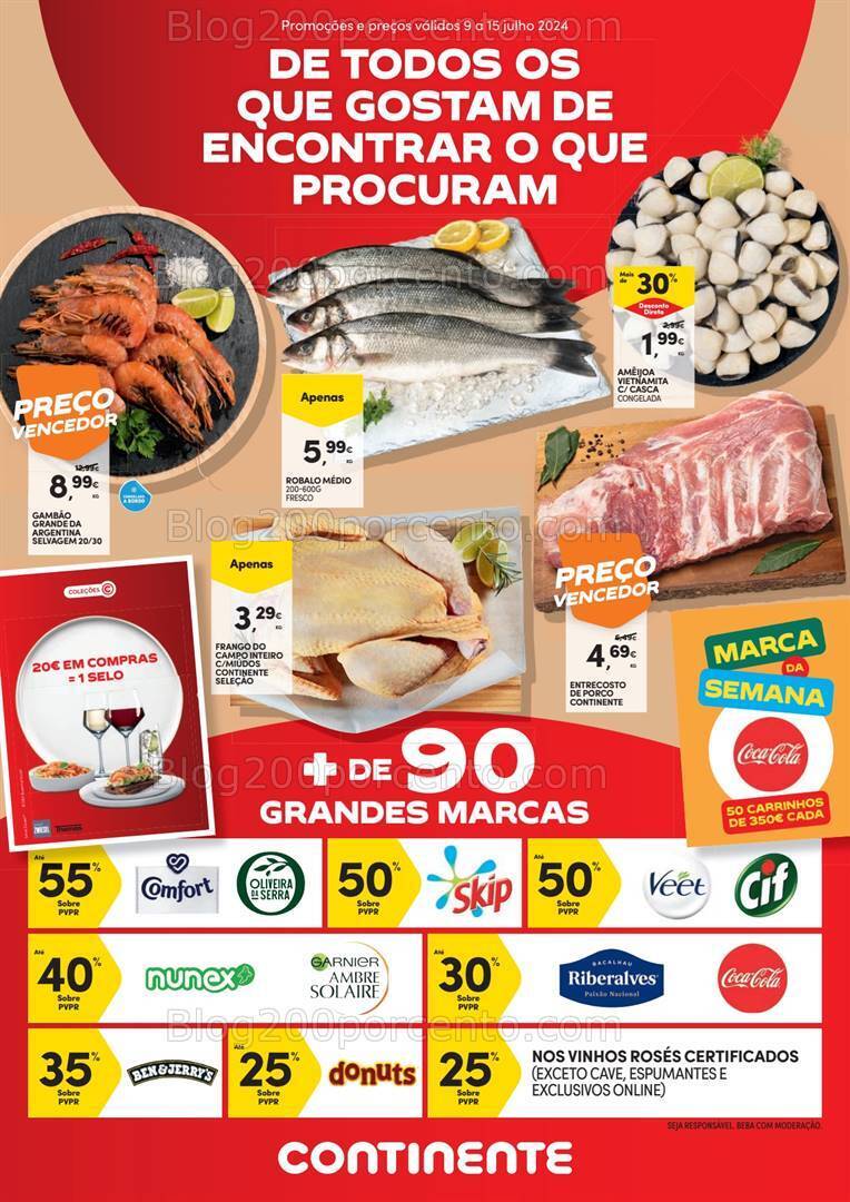 Antevisão Folheto CONTINENTE Promoções de 9 a 15 julho