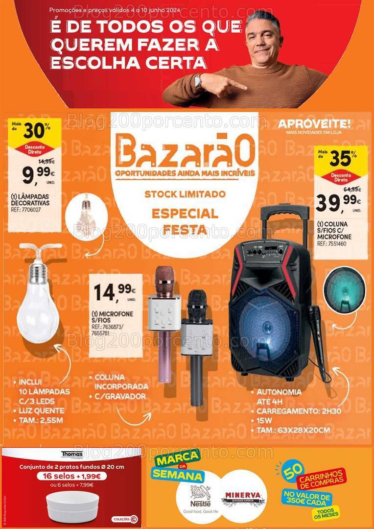 Antevisão Folheto CONTINENTE Bazarão Promoções de 4 a 10 junho