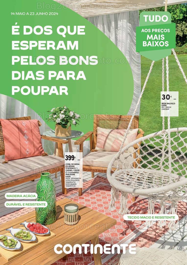 Antevisão Folheto CONTINENTE Ar Livre Promoções de 14 maio a 23 junho