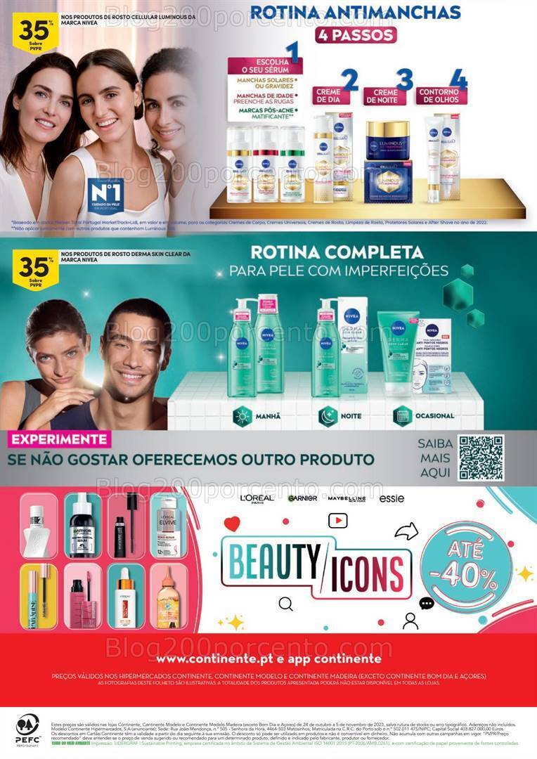 Antevisão Folheto CONTINENTE Beleza Promoções de 24 outubro a 5 novembro