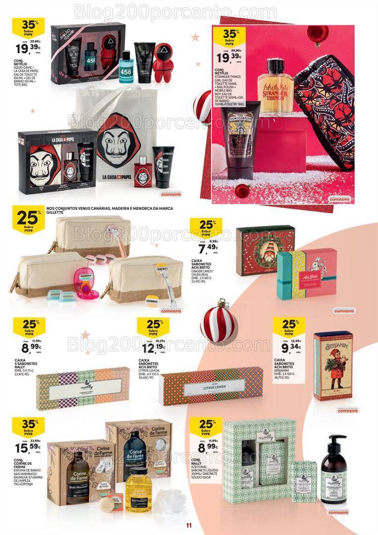 Antevisão Folheto CONTINENTE Beleza Natal Promoções de 7 novembro a 10 dezembro