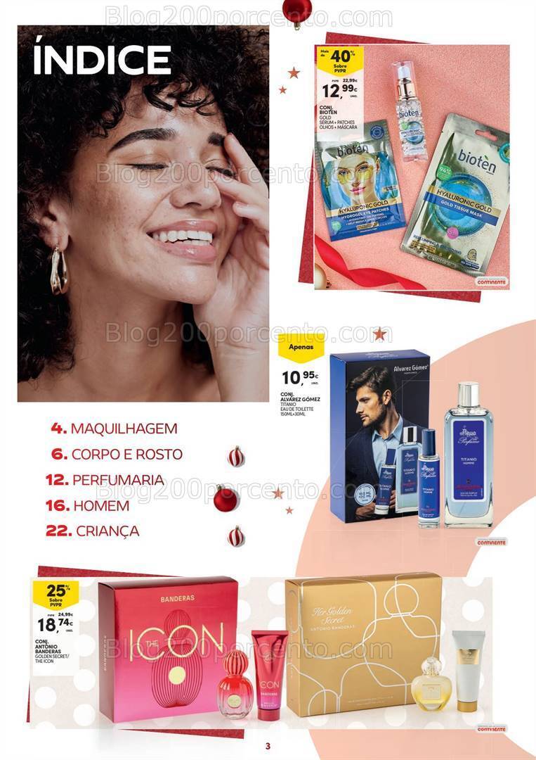 Antevisão Folheto CONTINENTE Beleza Natal Promoções de 7 novembro a 10 dezembro
