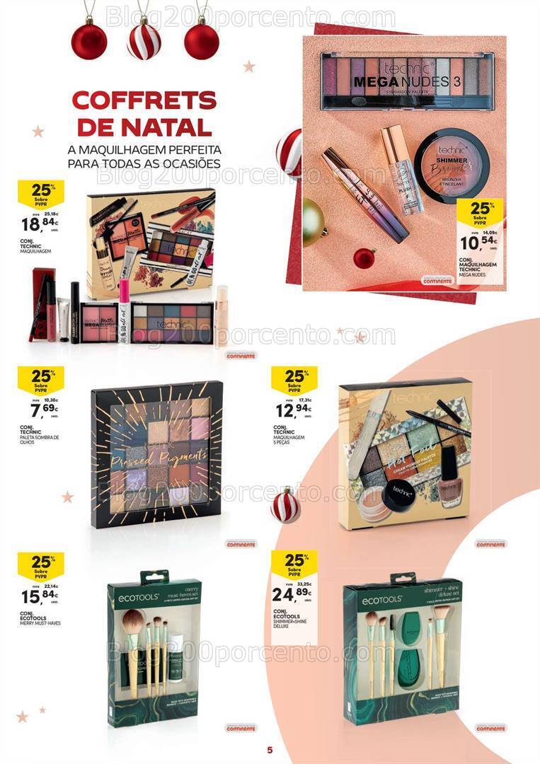 Antevisão Folheto CONTINENTE Beleza Natal Promoções de 7 novembro a 10 dezembro