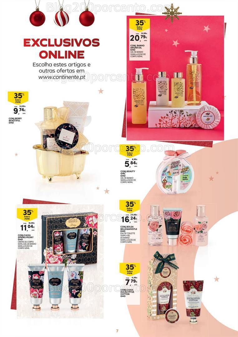 Antevisão Folheto CONTINENTE Beleza Natal Promoções de 7 novembro a 10 dezembro