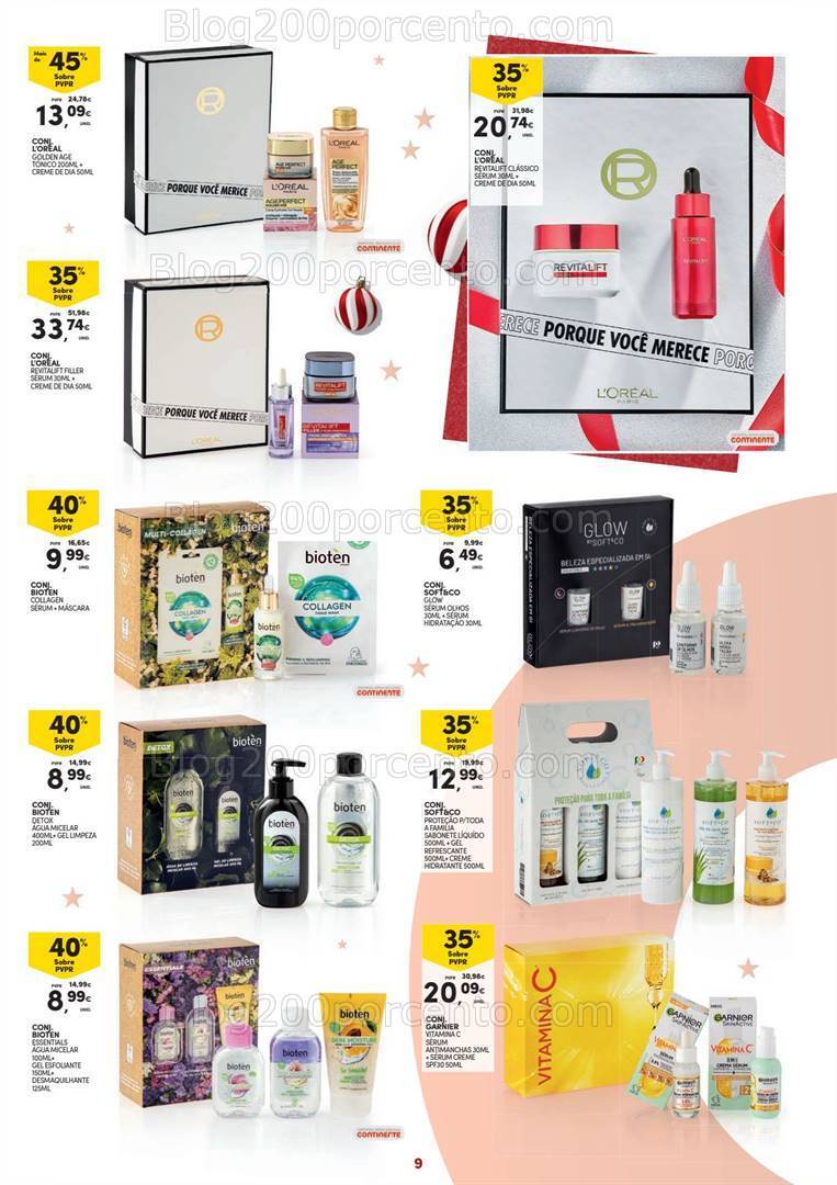 Antevisão Folheto CONTINENTE Beleza Natal Promoções de 7 novembro a 10 dezembro