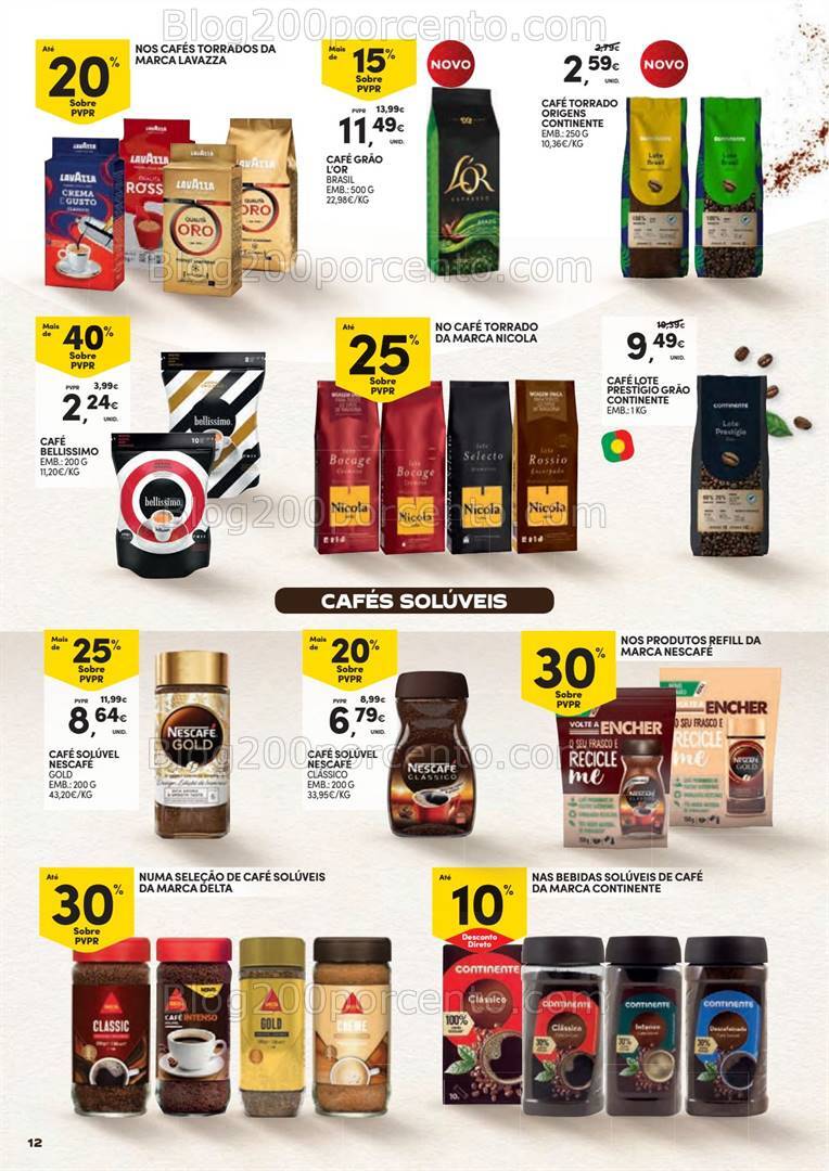 Antevisão Folheto CONTINENTE Especial Cafés Promoções de 15 a 27 outubro