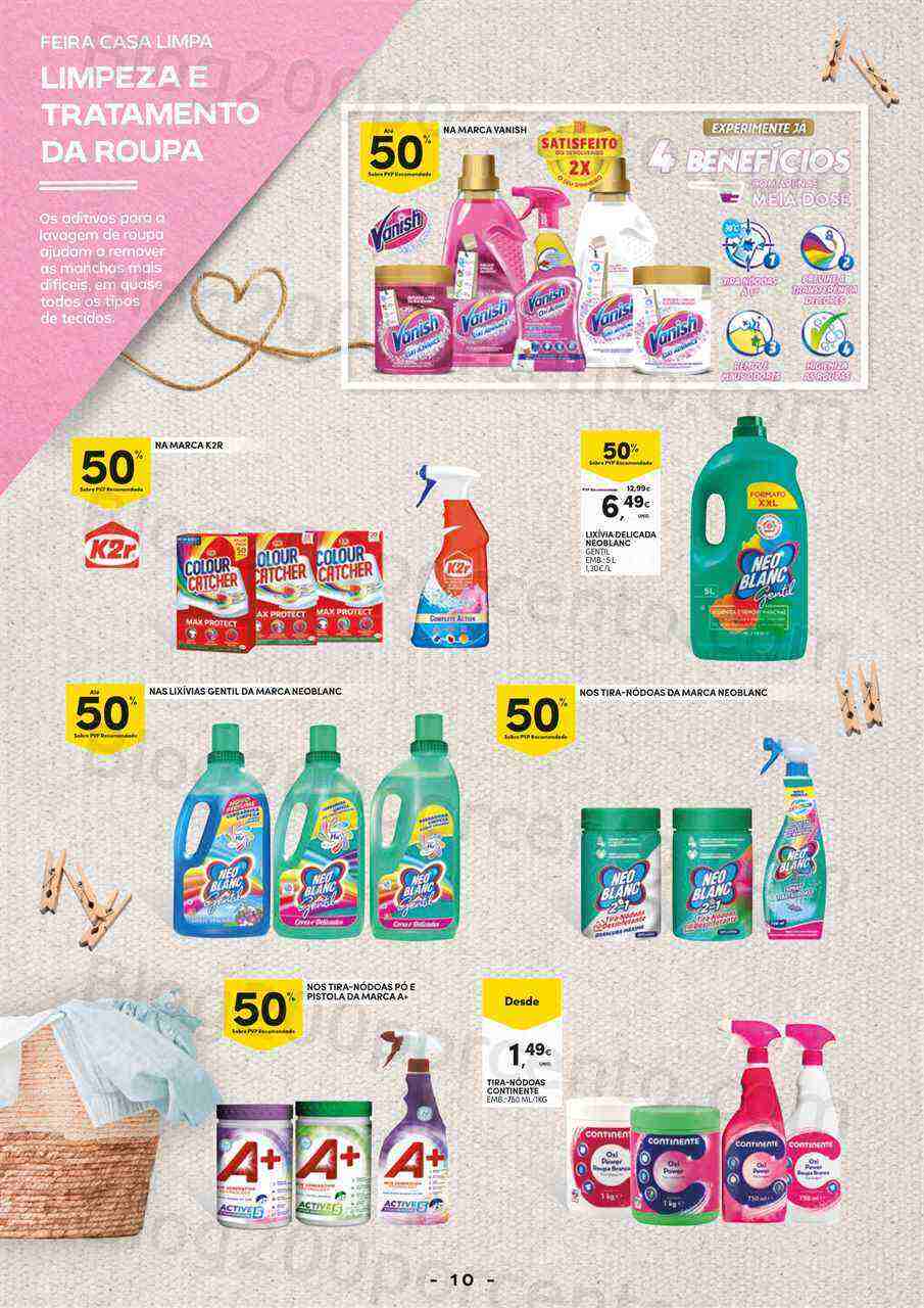 Antevisão Folheto CONTINENTE Especial Limpeza Promoções de 7 a 19 março