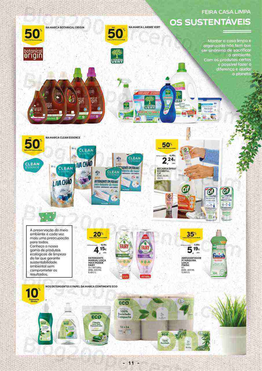 Antevisão Folheto CONTINENTE Especial Limpeza Promoções de 7 a 19 março