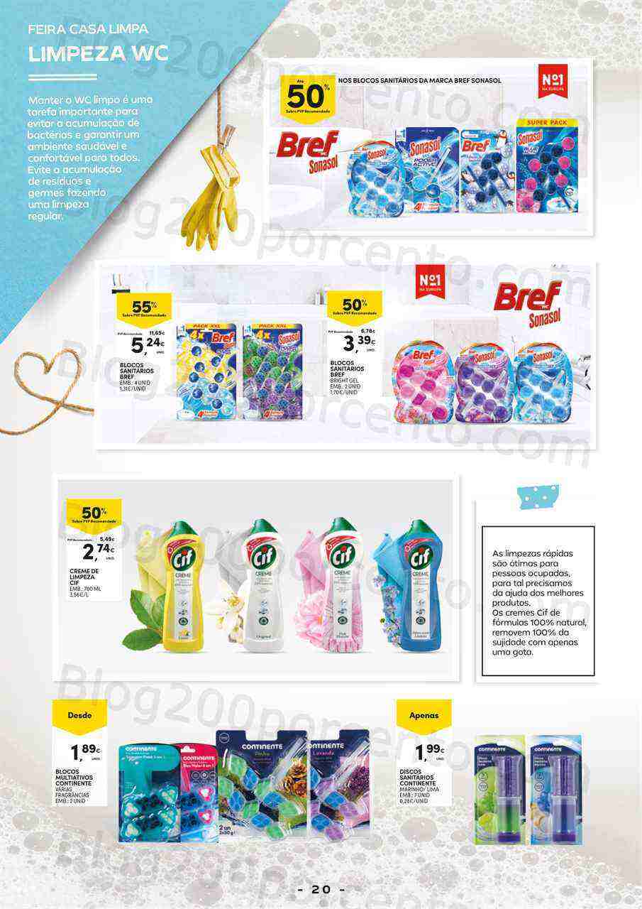 Antevisão Folheto CONTINENTE Especial Limpeza Promoções de 7 a 19 março