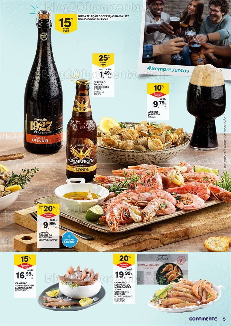 Antevisão Folheto CONTINENTE Cervejas e Mariscos - 28 maio a 9 junho