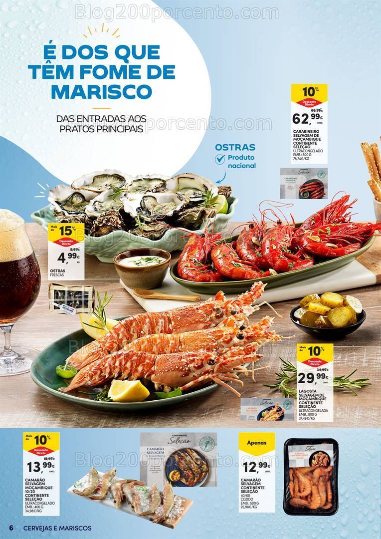 Antevisão Folheto CONTINENTE Cervejas e Mariscos - 28 maio a 9 junho
