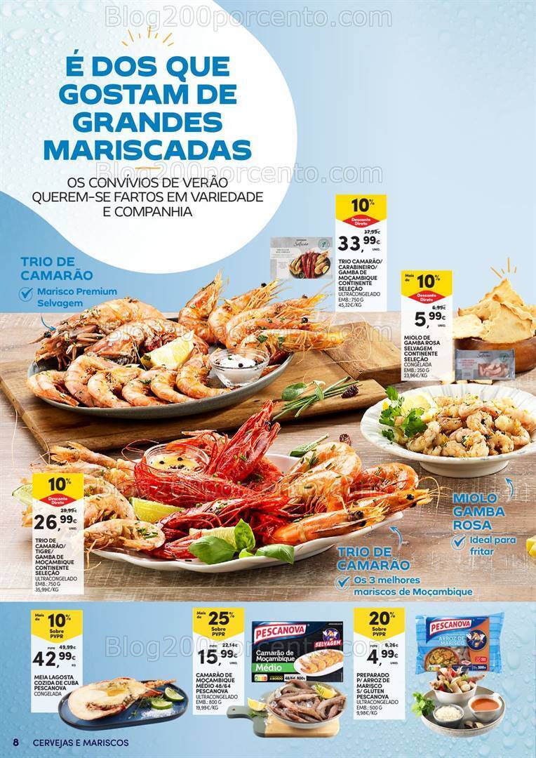 Antevisão Folheto CONTINENTE Cervejas e Mariscos - 28 maio a 9 junho