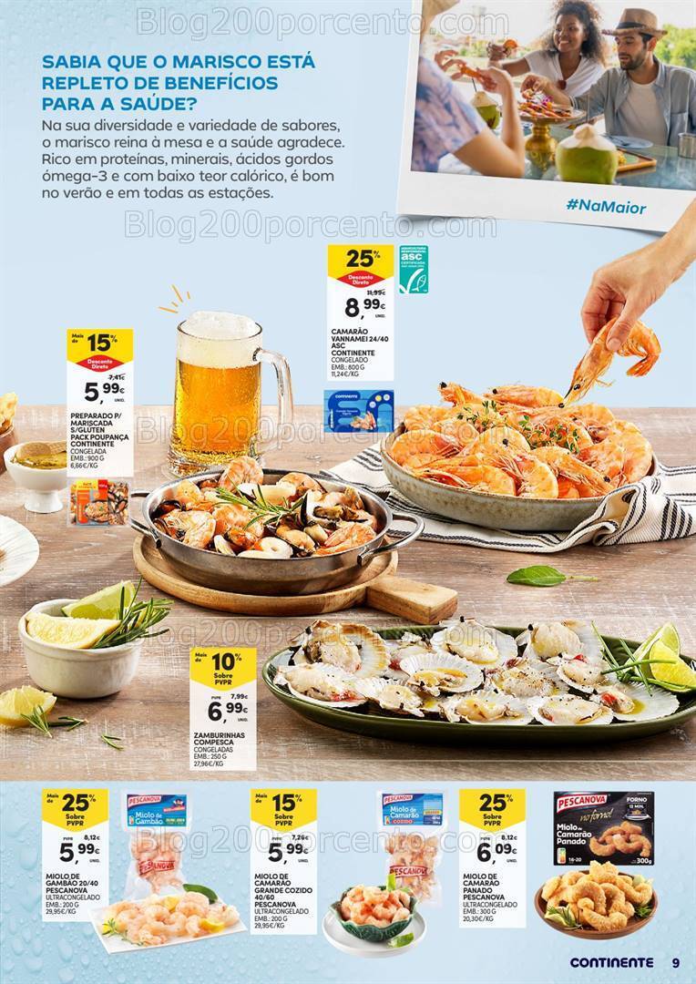 Antevisão Folheto CONTINENTE Cervejas e Mariscos - 28 maio a 9 junho
