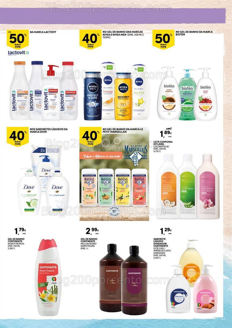 Antevisão Folheto CONTINENTE Verão Beleza Promoções de 9 a 21 julho