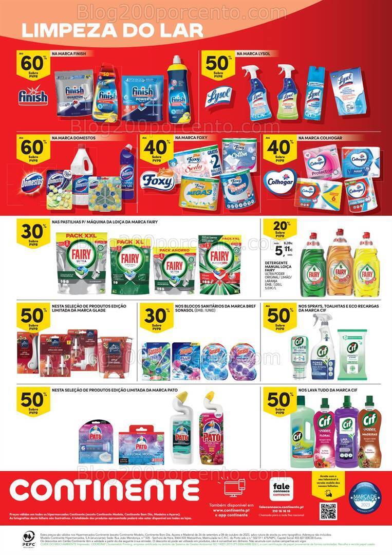 Antevisão Folheto CONTINENTE Grandes Marcas Promoções de 26 setembro a 8 outubro