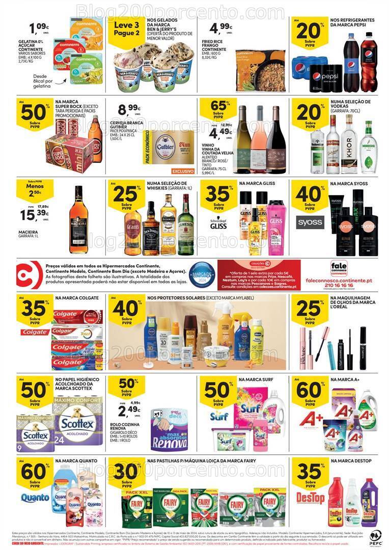 Antevisão Folheto CONTINENTE Promoções Fim de Semana - 10 a 13 maio