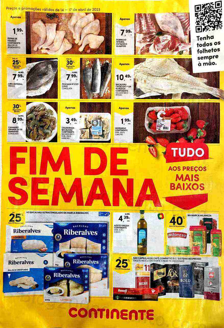 Antevisão Folheto CONTINENTE Promoções Fim de Semana - 14 a 17 abril