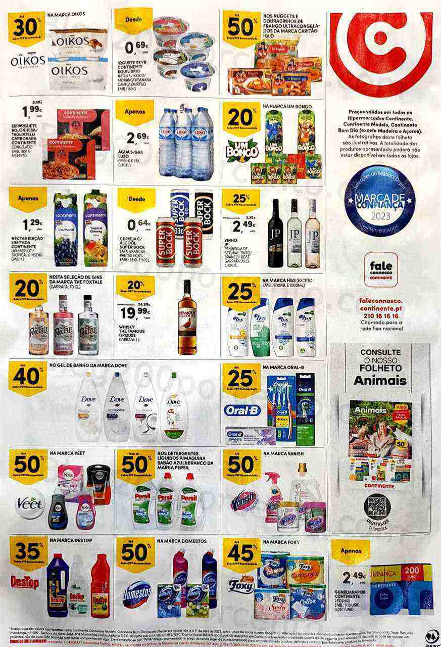 Antevisão Folheto CONTINENTE Promoções Fim de Semana - 14 a 17 abril