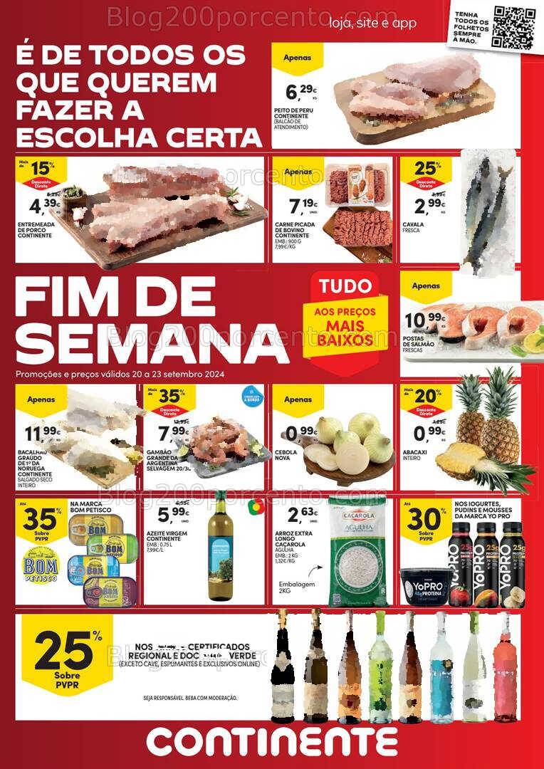 Antevisão Folheto CONTINENTE  Promoções Fim de Semana - 20 a 23 setembro