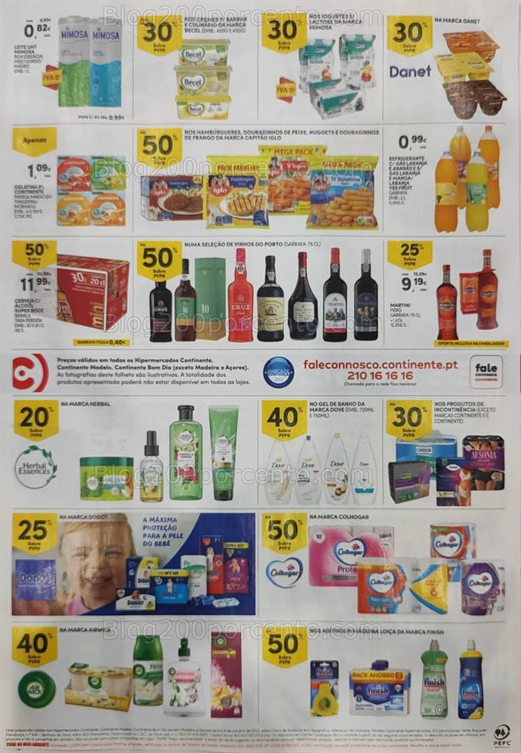 Antevisão Folheto CONTINENTE Promoções Fim de Semana - 6 a 9 outubro