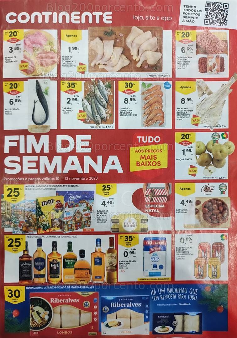 Antevisão Folheto CONTINENTE Promoções Fim de Semana - 10 a 13 novembro