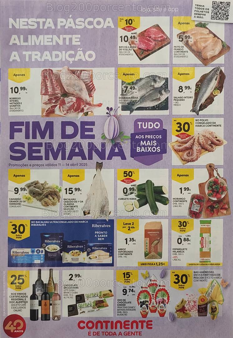 Antevisão Folheto CONTINENTE Promoções Fim de Semana 11 a 14 abril