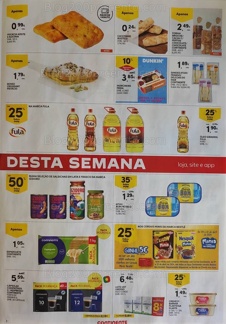 Antevisão Folheto CONTINENTE Promoções Fim de Semana - 12 a 15 abril