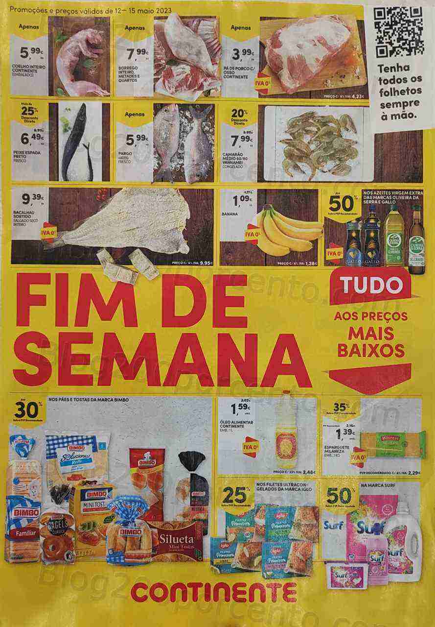 Antevisão Folheto CONTINENTE Promoções Fim de Semana - 12 a 15 maio