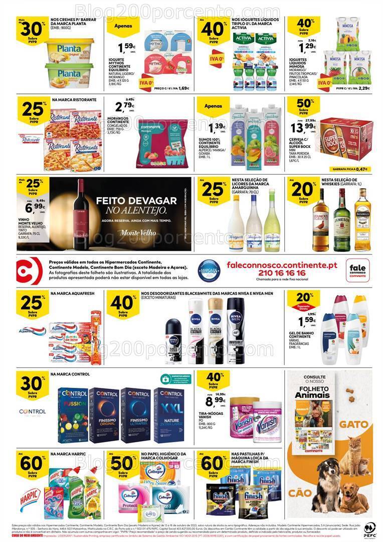 Antevisão Folheto CONTINENTE Promoções Fim de Semana - 13 a 16 outubro