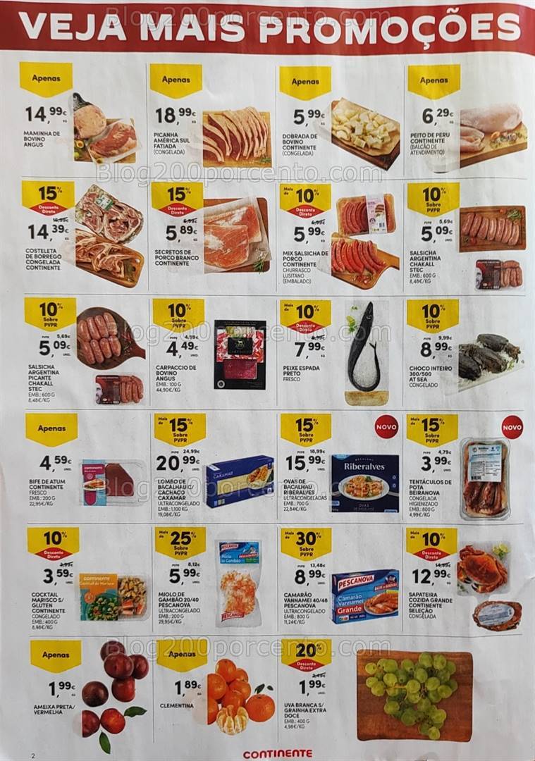 Antevisão Folheto CONTINENTE Promoções Fim de Semana - 16 a 19 agosto