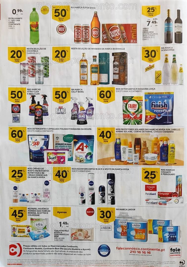 Antevisão Folheto CONTINENTE Promoções Fim de Semana - 16 a 19 agosto