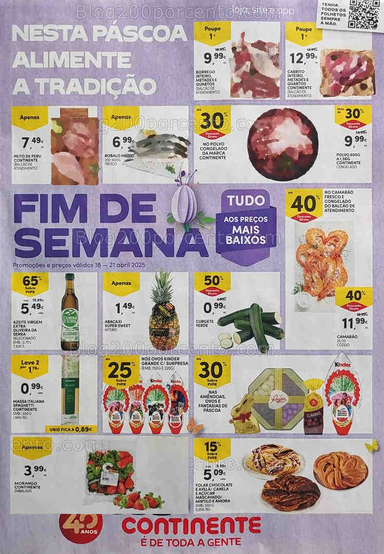Antevisão Folheto CONTINENTE Promoções Fim de Semana - 18 a 21 abril