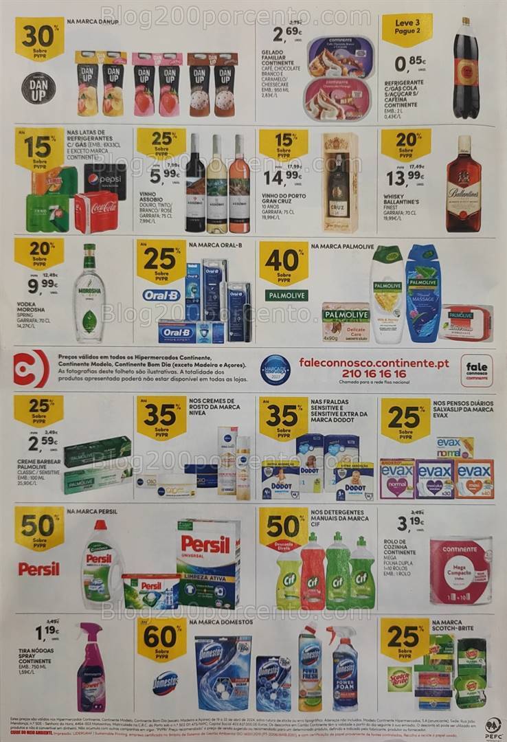 Antevisão Folheto CONTINENTE Promoções Fim de Semana - 19 a 22 abril