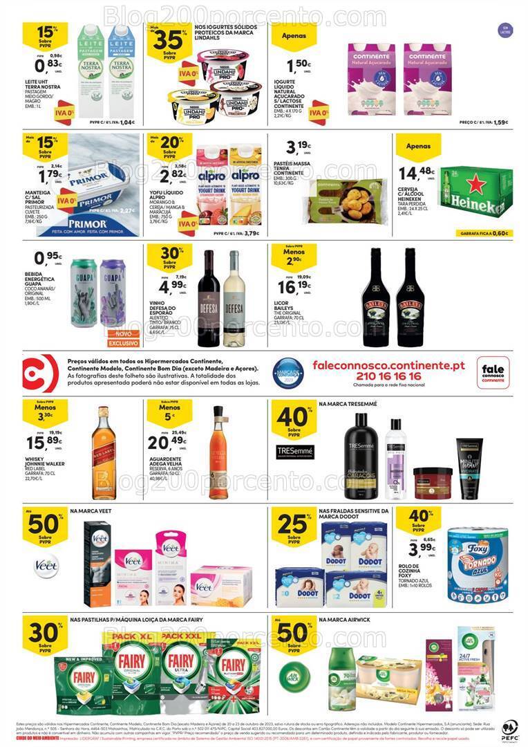 Antevisão Folheto CONTINENTE Promoções Fim de Semana - 20 a 23 outubro