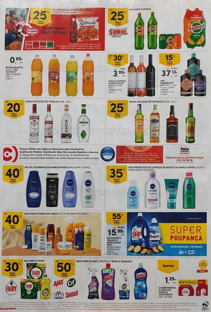 Antevisão Folheto CONTINENTE Promoções Fim de Semana 21 a 24 junho