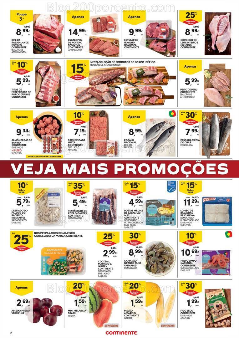 Antevisão Folheto CONTINENTE Promoções Fim de Semana - 22 a 25 março
