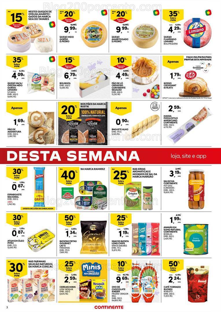 Antevisão Folheto CONTINENTE Promoções Fim de Semana - 22 a 25 março