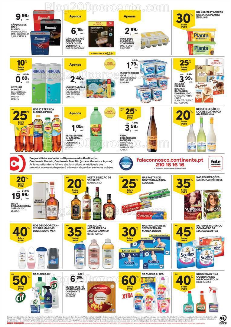 Antevisão Folheto CONTINENTE Promoções Fim de Semana - 22 a 25 março
