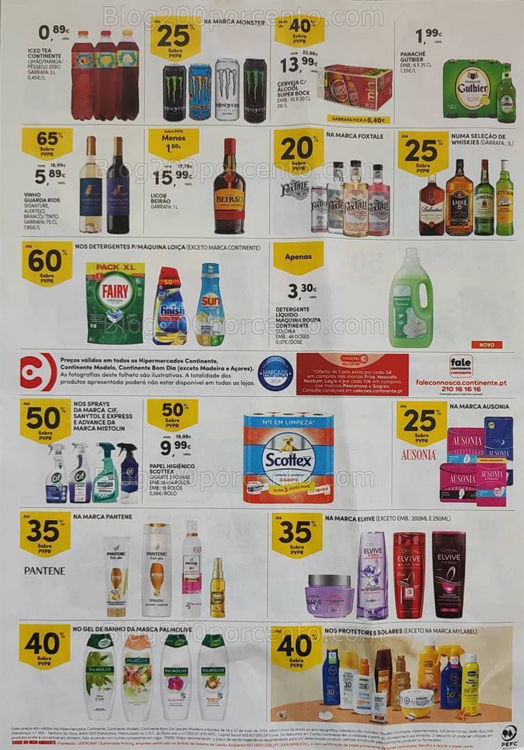 Antevisão Folheto CONTINENTE Promoções Fim de Semana - 24 a 27 maio