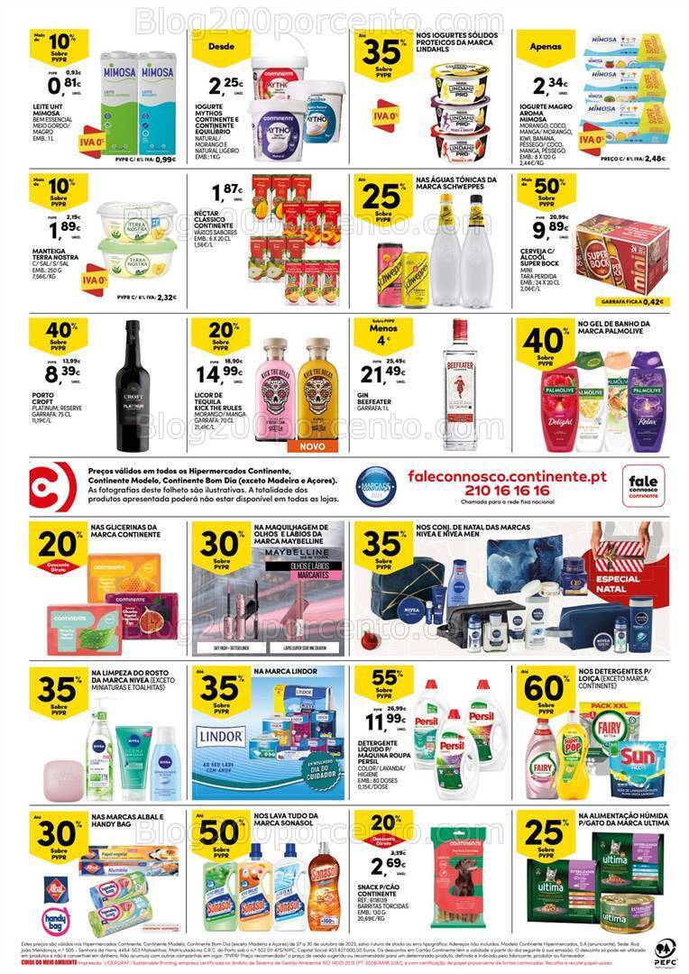 Antevisão Folheto CONTINENTE Promoções Fim de Semana - 27 a 30 outubro