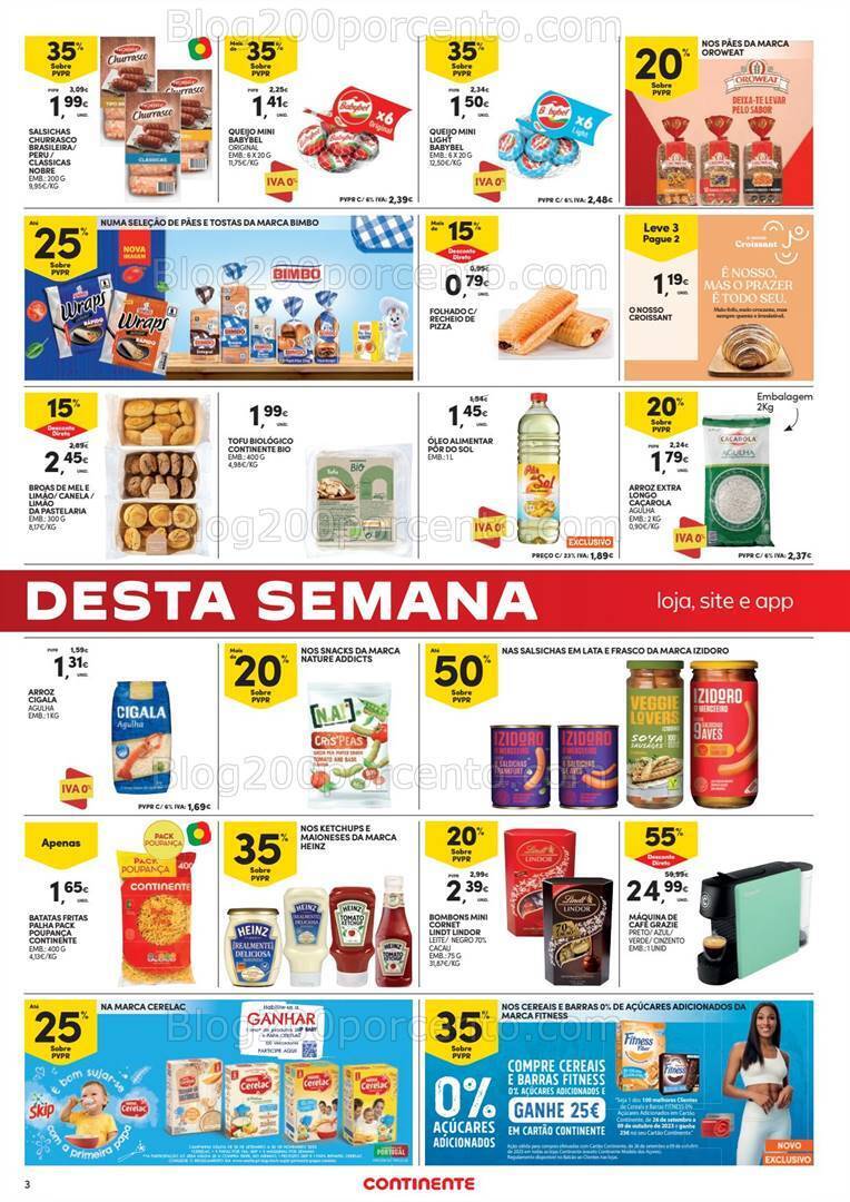 Antevisão Folheto CONTINENTE Promoções Fim de Semana - 29 setembro a 2 outubro
